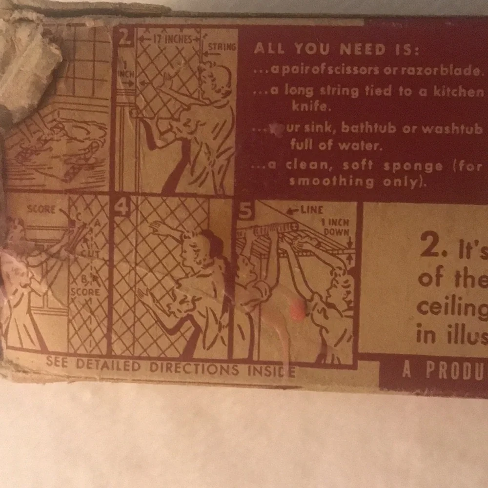 Vintage Trimz Wallpaper Blue Plaid with Cherries & White Flowers 2 Rolls
